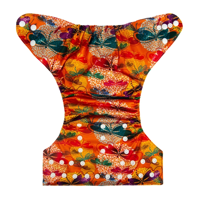 ALVABABY One Size Print Pocket Cloth Diaper -Dragonflies(H282A)