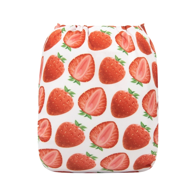 ALVABABY One Size Print Pocket Cloth Diaper-Strawberry(H319A)