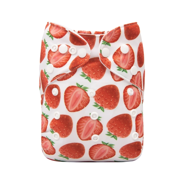 ALVABABY One Size Print Pocket Cloth Diaper-Strawberry(H319A)