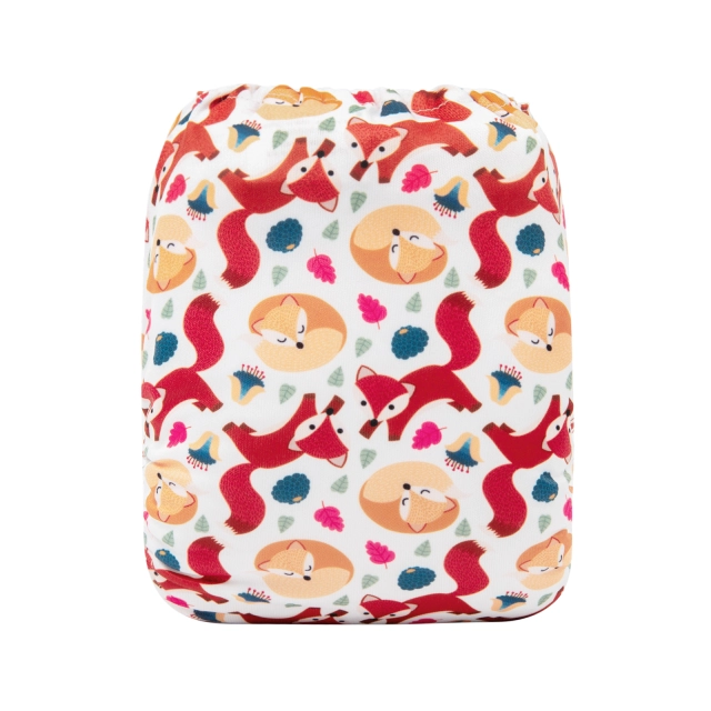 ALVABABY One Size Print Pocket Cloth Diaper - Foxes(H297A)