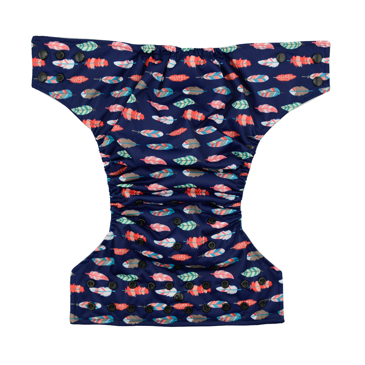 ALVABABY AI2 Cloth Diaper with Double Gussets (leaf, CH030)