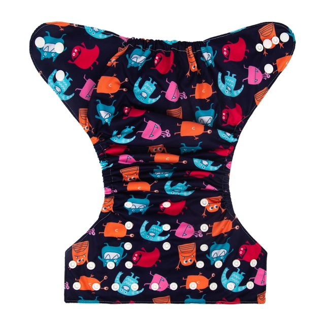 ALVABABY One Size Print Pocket Cloth Diaper -Alien(H277A)
