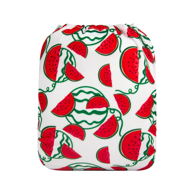 ALVABABY One Size Print Pocket Cloth Diaper -Watermelon(H287A)