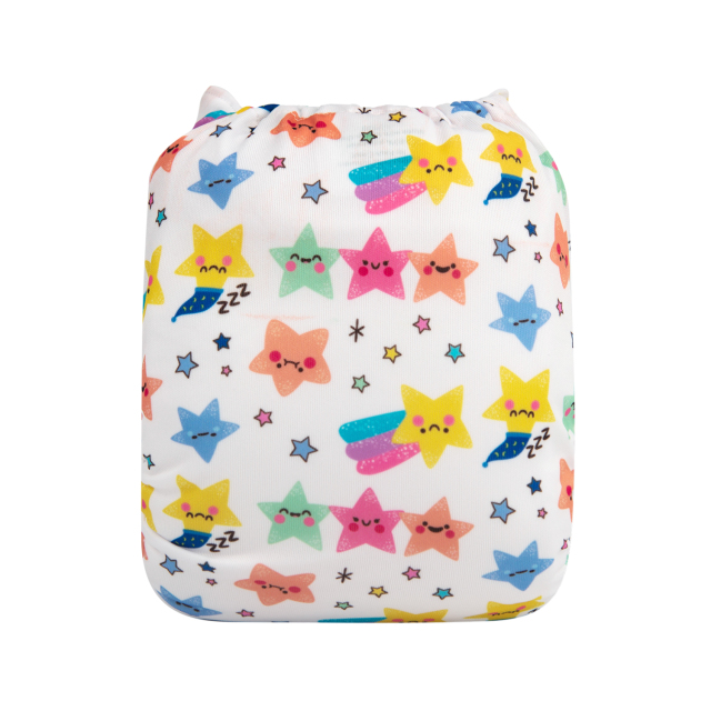 ALVABABY One Size Print Pocket Cloth Diaper -Stars(H283A)