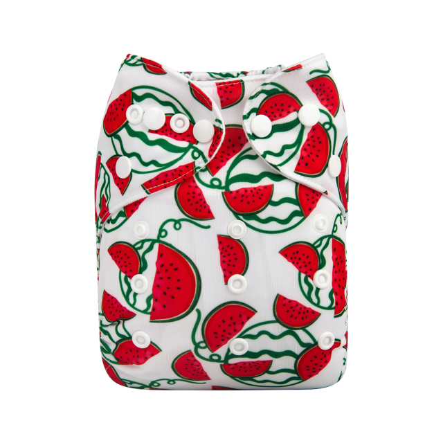 ALVABABY One Size Print Pocket Cloth Diaper -Watermelon(H287A)