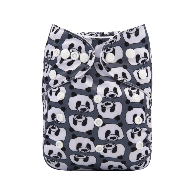 ALVABABY One Size Print Pocket Cloth Diaper - Pandas(H292A)
