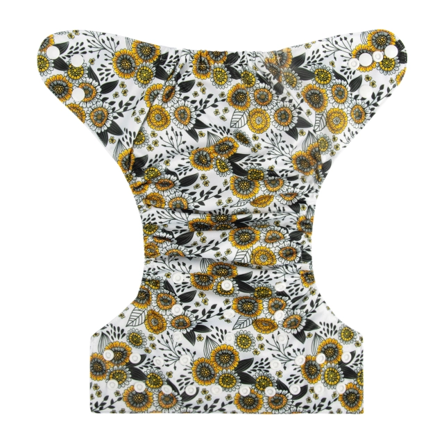 ALVABABY One Size Print Pocket Cloth Diaper -Chrysanthemum(H278A)