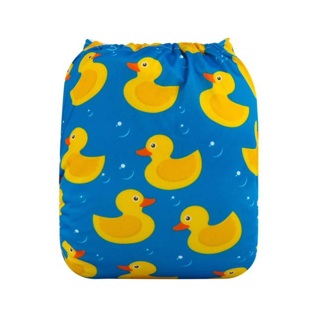 ALVABABY One Size Print Pocket Cloth Diaper -Ducks(H280A)