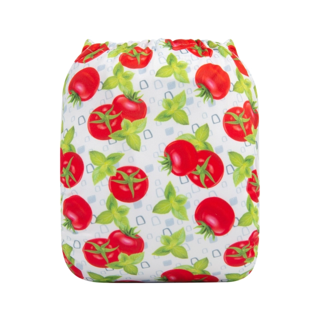 ALVABABY One Size Print Pocket Cloth Diaper -Tomato(H312A)