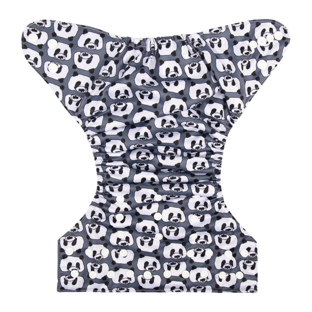 ALVABABY One Size Print Pocket Cloth Diaper - Pandas(H292A)