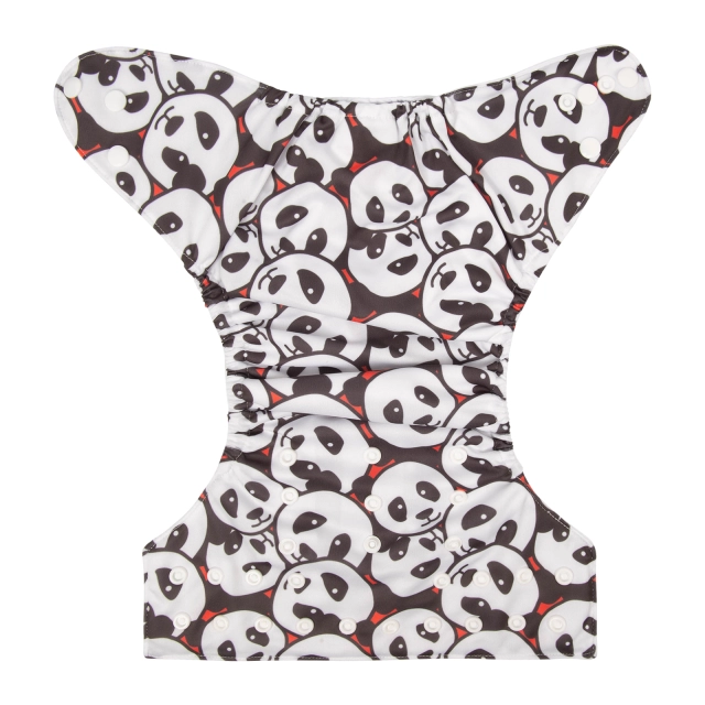 ALVABABY One Size Print Pocket Cloth Diaper-Pandas (H317A)