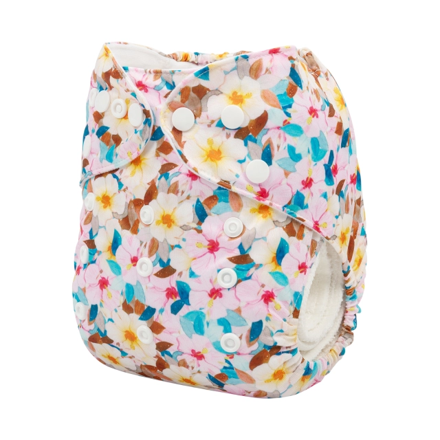 ALVABABY One Size Print Pocket Cloth Diaper-Flowers(H330A)