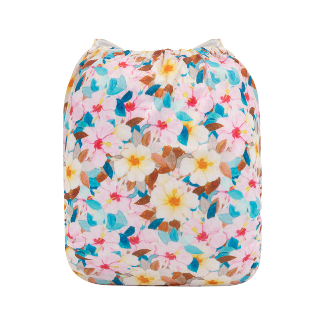 ALVABABY One Size Print Pocket Cloth Diaper-Flowers(H330A)
