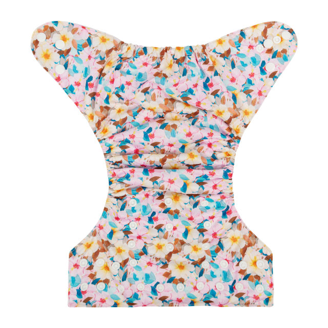 ALVABABY One Size Print Pocket Cloth Diaper-Flowers(H330A)