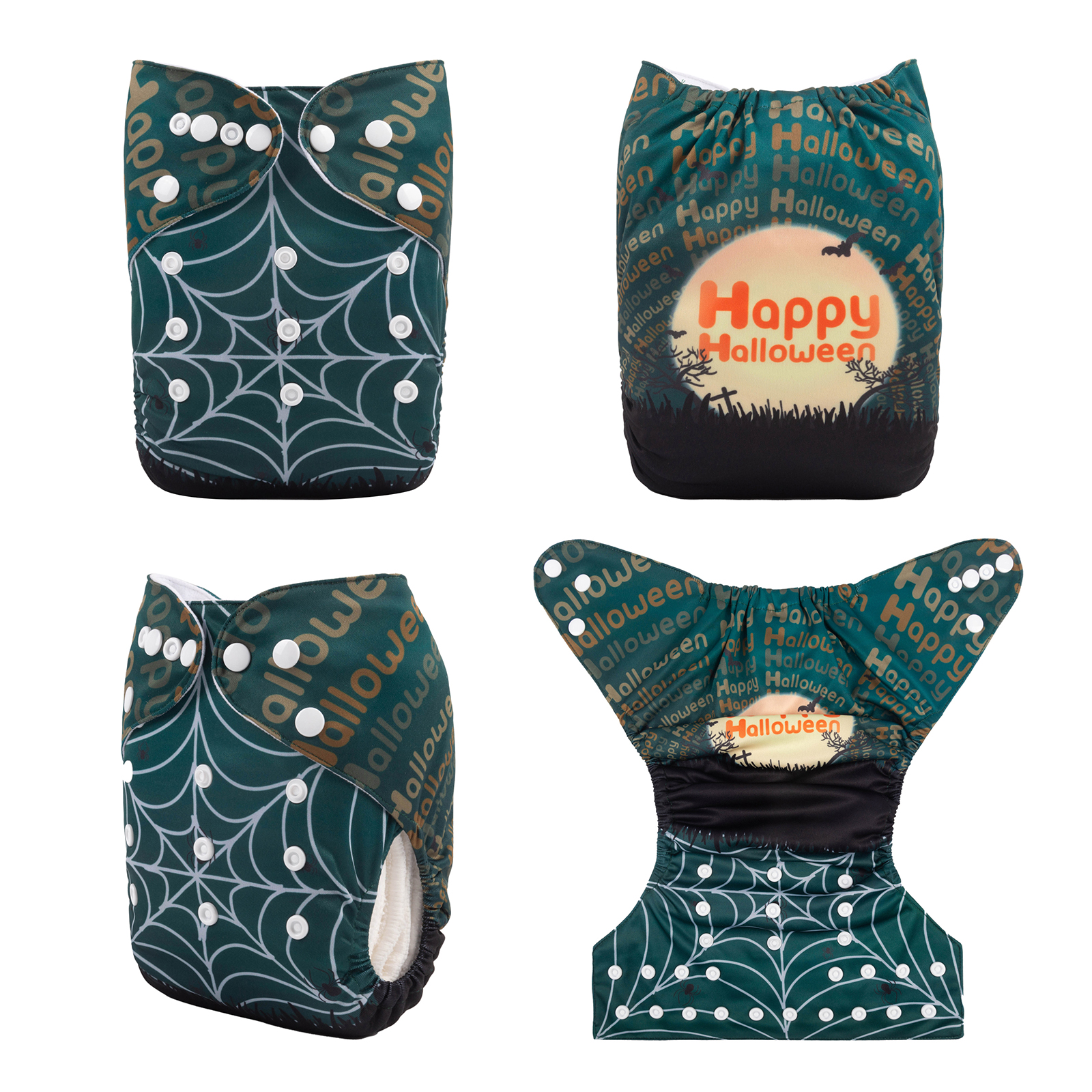 Halloween Cloth Diaper One Size Adjustable Reusable Diapers for Babies -Happy Halloween(QD46A)