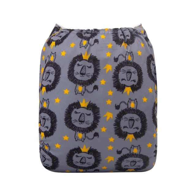ALVABABY One Size Print Pocket Cloth Diaper -Lions(H273A)