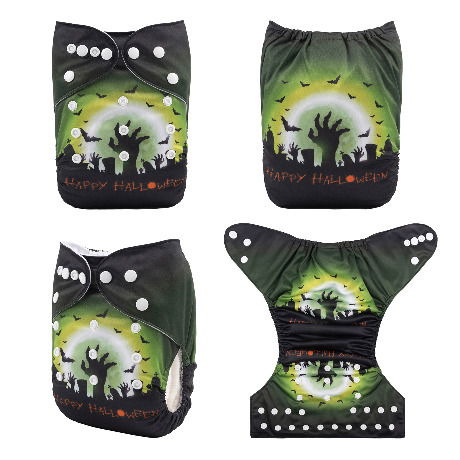 Halloween Cloth Diaper One Size Adjustable Reusable Diapers for Babies (QD38A)