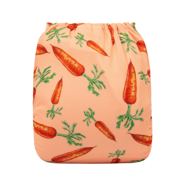 ALVABABY One Size Print Pocket Cloth Diaper-Carrot (H318A)