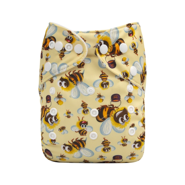 One Size Print Pocket Cloth Diaper -Bees(H315)