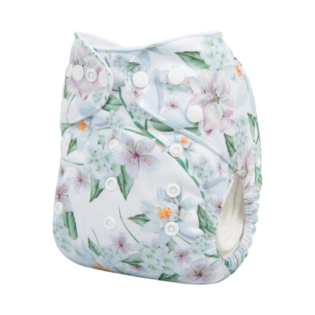 One Size Print Pocket Cloth Diaper-Flowers(H320)
