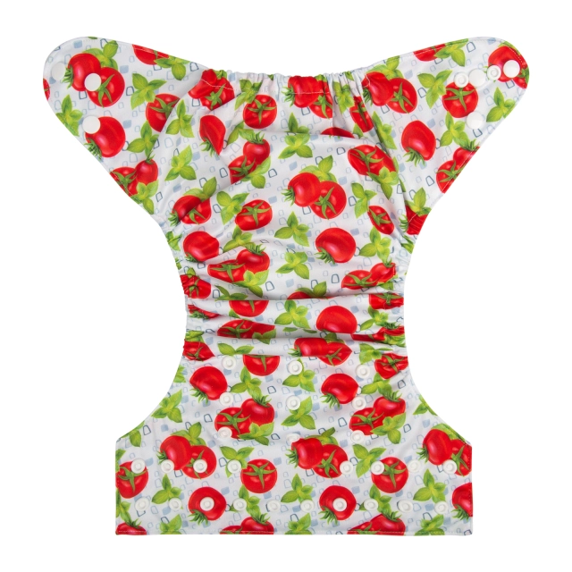 ALVABABY One Size Print Pocket Cloth Diaper -Tomato(H312A)