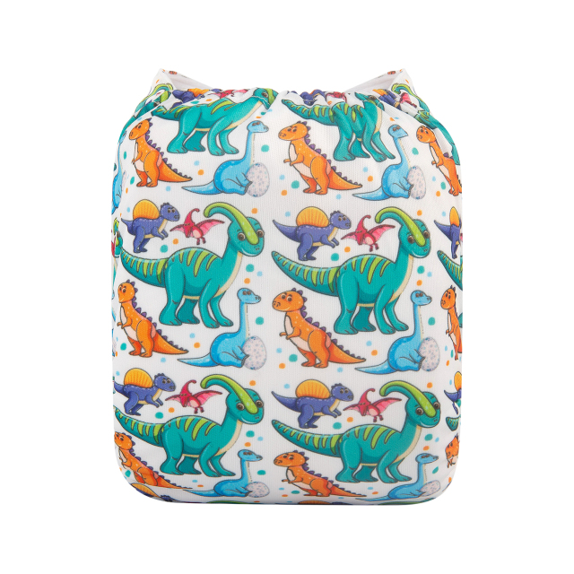 ALVABABY One Size Print Pocket Cloth Diaper -Dinosaur(H272A)