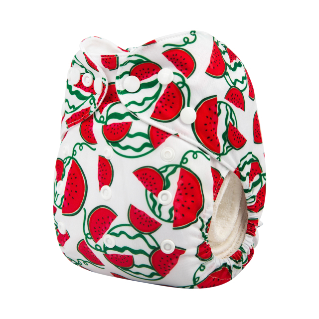 ALVABABY One Size Print Pocket Cloth Diaper -Watermelon(H287A)