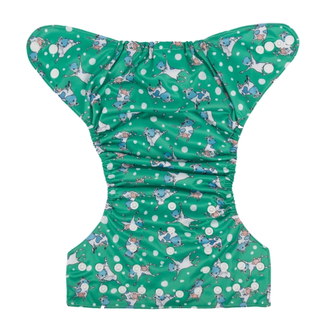 ALVABABY One Size Print Pocket Cloth Diaper-Cow (H371A)