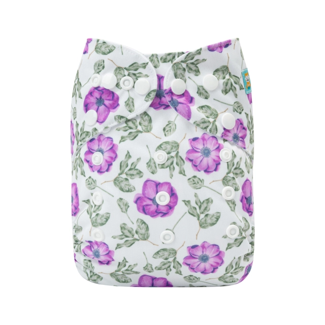 ALVABABY One Size Print Pocket Cloth Diaper-Flowers (H353A)