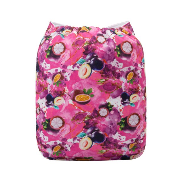 ALVABABY One Size Print Pocket Cloth Diaper-fruits (H335A)