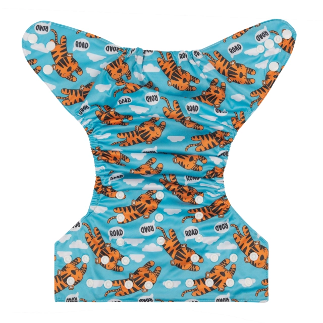 ALVABABY One Size Print Pocket Cloth Diaper-Tigers (H387A)