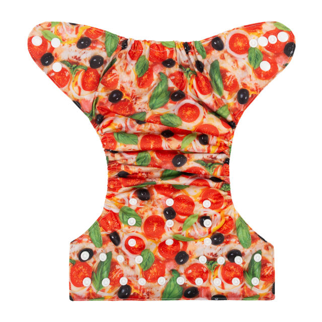 ALVABABY One Size Print Pocket Cloth Diaper-Fruits (H364A)