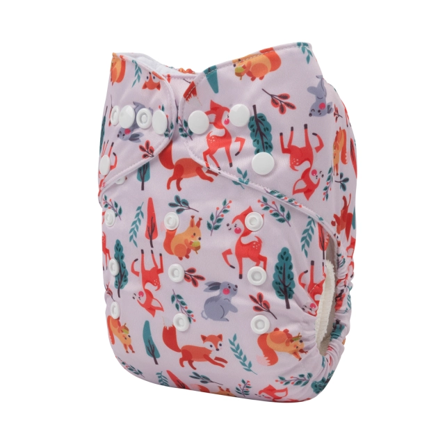 ALVABABY One Size Print Pocket Cloth Diaper -Animals(H388A)