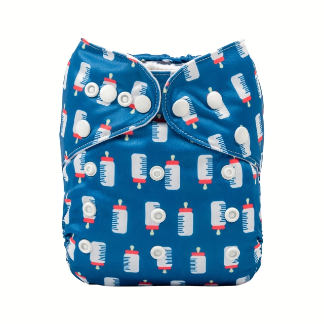 ALVABABY One Size Print Pocket Cloth Diaper-Baby bottles (H377A)