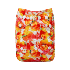 ALVABABY One Size Print Pocket Cloth Diaper -Apples(H346A)