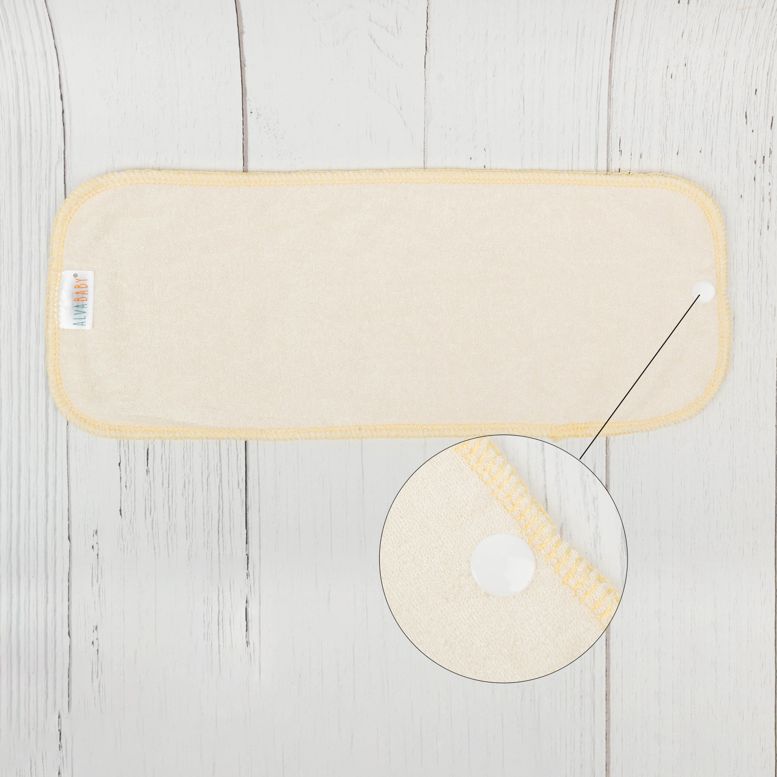 6PCS Snap 3-layer Bamboo Insert - (6KX01A)