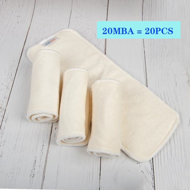 (Multi-packs) One Size 4-layer Bamboo&Microfiber Insert