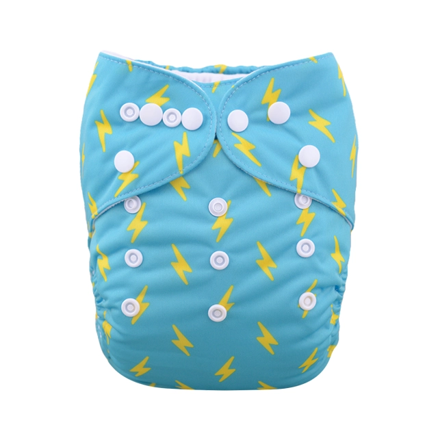 ALVABABY One Size Positioning Printed Cloth Diaper -Pikachu (YD64A)