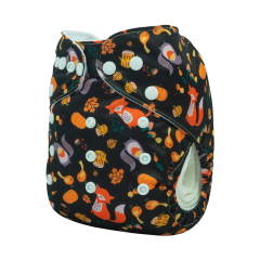 ALVABABY One Size Print Pocket Cloth Diaper-Animals (H362A)