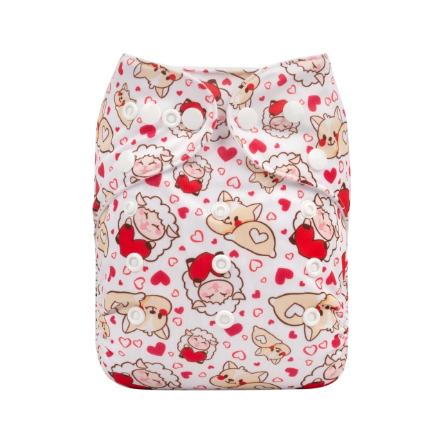 ALVABABY One Size Print Pocket Cloth Diaper-Animals (H356A)
