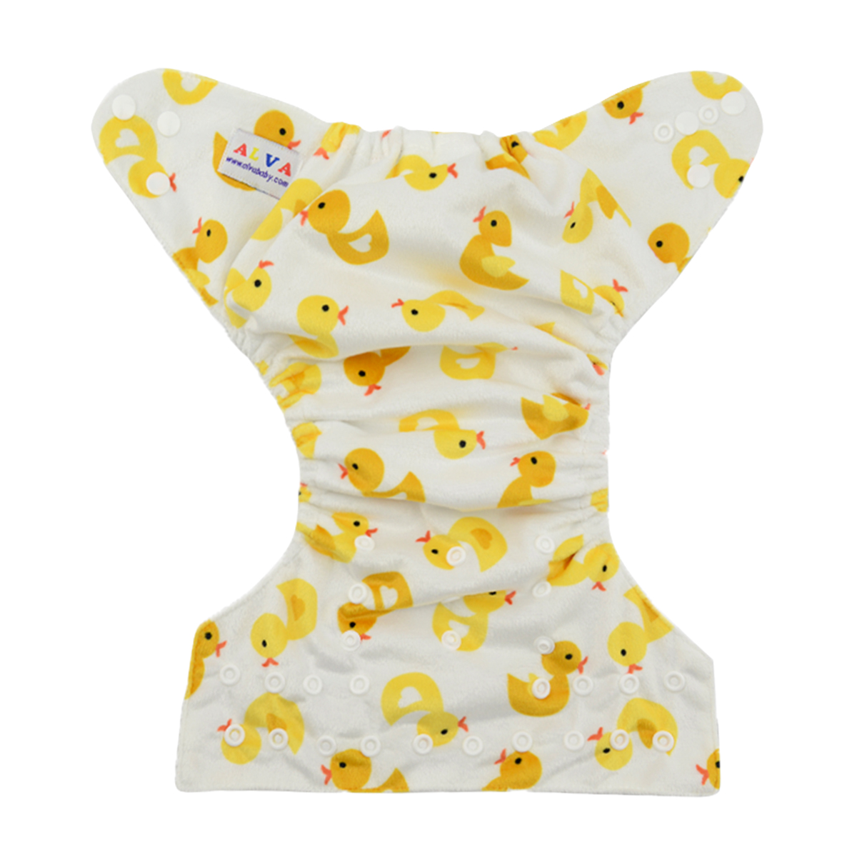 ALVABABY Print Cloth Diaper - One Size Adjustable Washable & Reusable Diaper for Babies and Toddlers (Ducks, A24A)