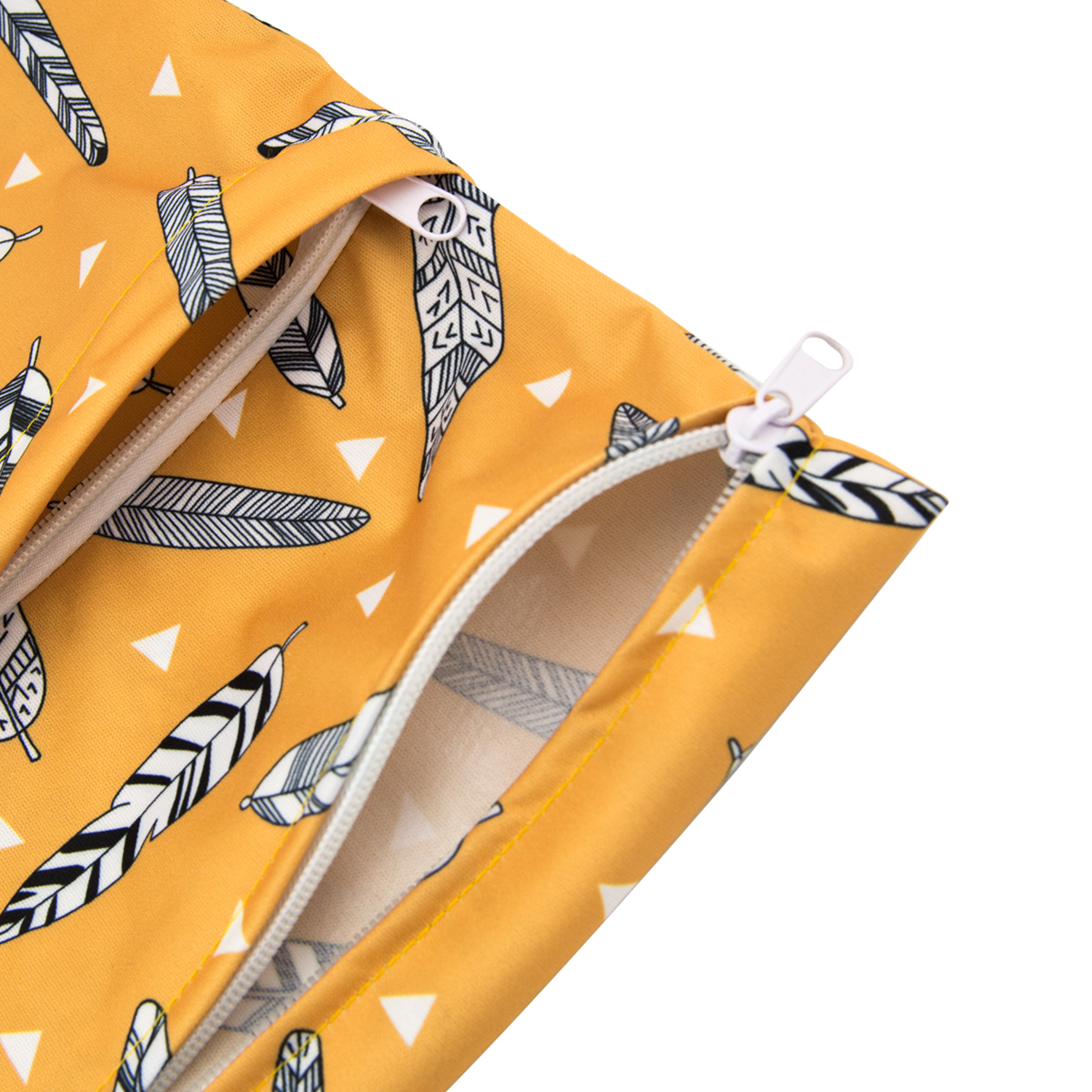 ALVABABY Diaper Wet/Dry Bag Waterproof Reusable with Two Zippered Pockets for Cloth Diapers, Swimsuits, Travel, and Gym (L-H006A)