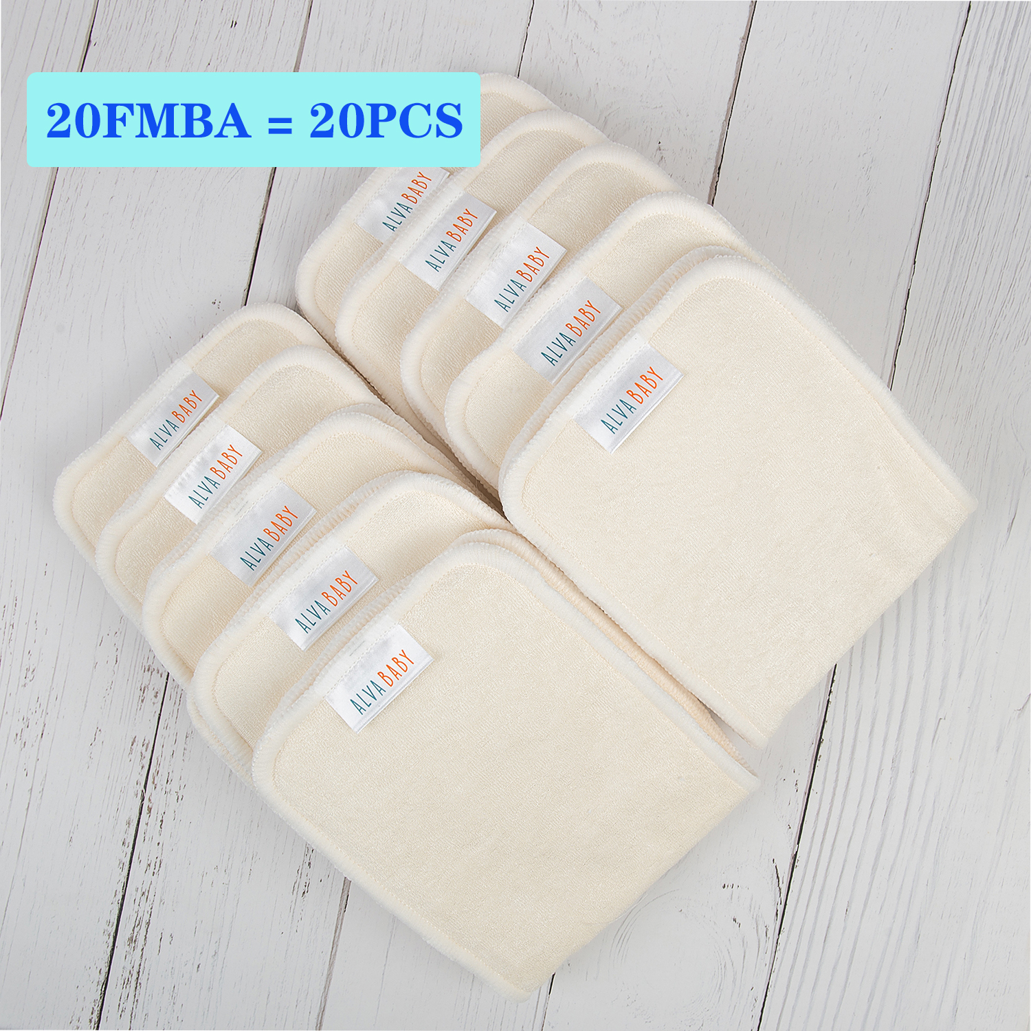 (Multi-packs) One Size 5-layer Bamboo & Microfiber Insert