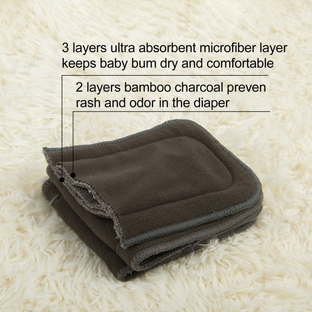 1PCS One Size 5-layer Bamboo Charcoal Insert -(ZTNA)