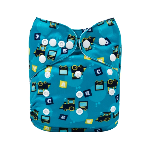 ALVABABY One Size Print Pocket Cloth Diaper-Cars (H376A)