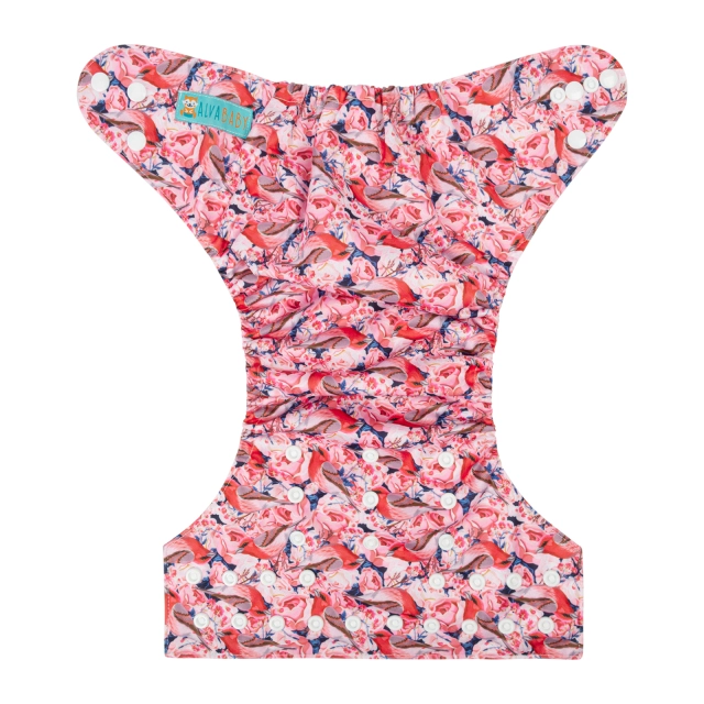 ALVABABY One Size Print Pocket Cloth Diaper -Pigeon(H342A)