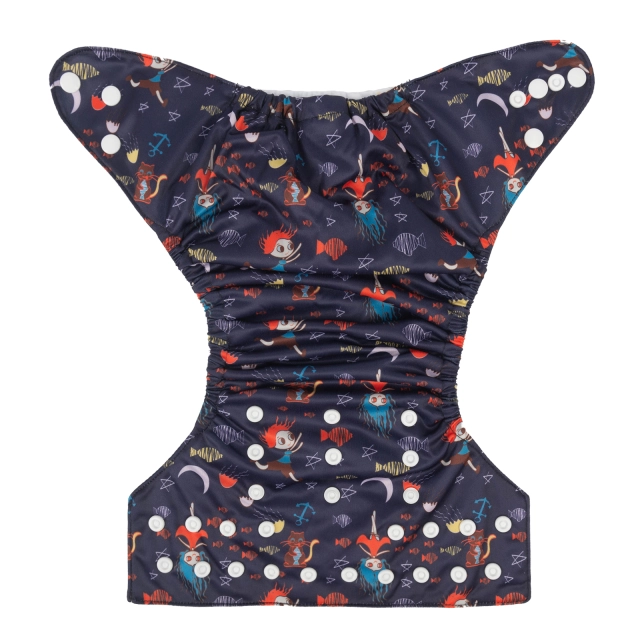 ALVABABY One Size Print Pocket Cloth Diaper-Star (H368A)