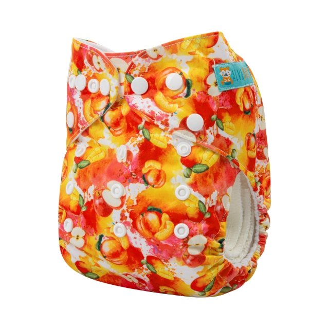 ALVABABY One Size Print Pocket Cloth Diaper -Apples(H346A)