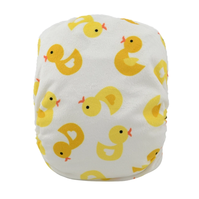 ALVABABY One Size Minky Pocket Cloth Diaper-Ducks (A24A)