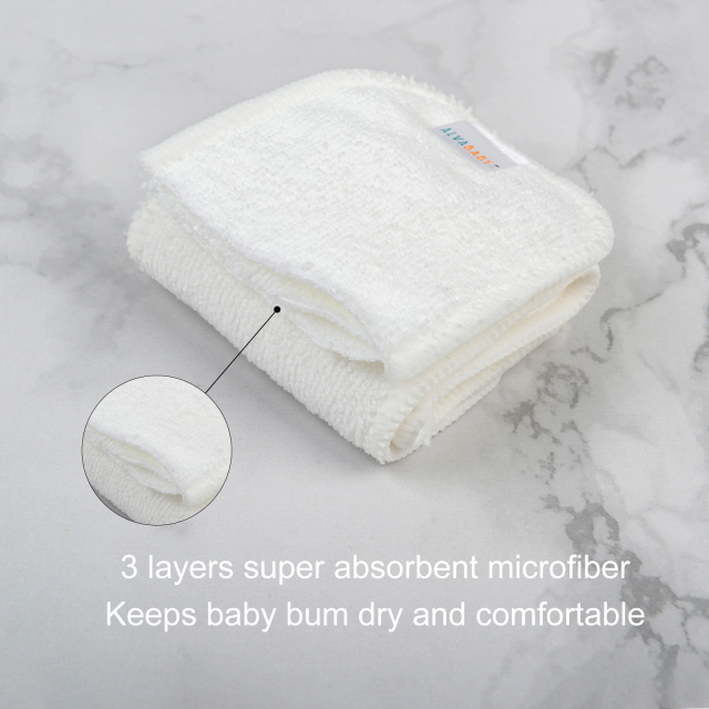6PCS Newborn 3-layer Microfiber Insert - (6STA)